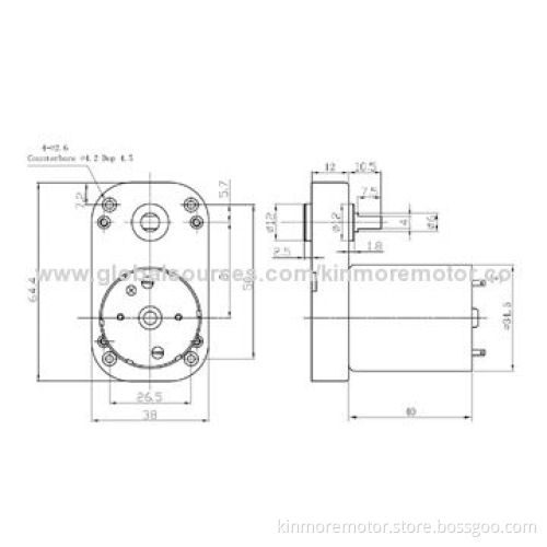 12V DC Gear Motor with 4kg.cm Torque for RC Tool